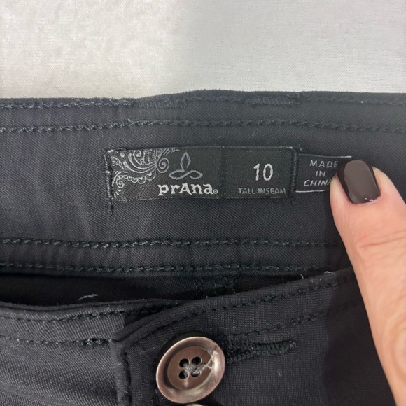 prAna Halle Pant Black Womens 10 Tall EUC Hiking Outdoor Black Style #2056971 - Picture 2 of 11
